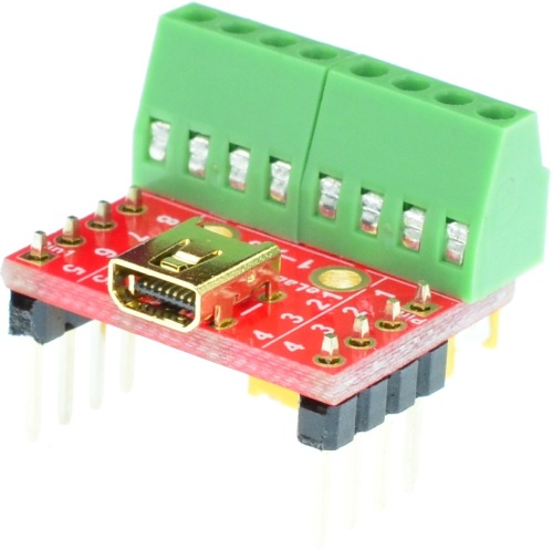 8-Pin Mini B USB 8-pin female Breakout Board
